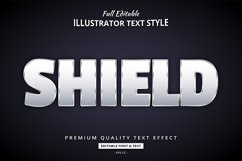 Bold Shield 3D Illustrator Text Style Effect Product Image 1