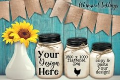 Canisters and Sunflowers Mock Up Product Image 1