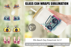 90s Beach Day Essentials Glass Can Product Image 1