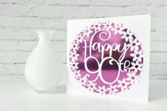 Happy 90th Birthday Card SVG With Pop up Flowers Product Image 2