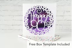 Happy 90th Birthday Card SVG With Pop up Flowers Product Image 3