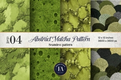 Matcha Green Tea Pattern, Matcha Aesthetic Digital Paper Product Image 1