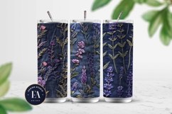 Embroidered Denim Digital Paper| Denim Pattern Product Image 2