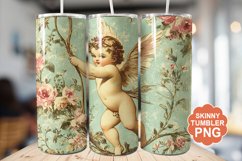 Cupid Vintage Valentine Tumbler | Valentine Tumbler Wrap Product Image 1