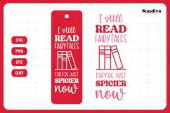 Spicy Bookmark Saying SVG | Book Lovers - Read Fairytales Product Image 3