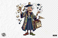 Whimsical Graduation Grandma Clipart Product Image 1