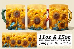 Spring Blossoms Mug Wrap - Floral Design 11oz 15oz Product Image 1