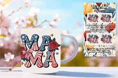 Gorgeous 15oz Mug Wrap Png Design , Mama Product Image 1