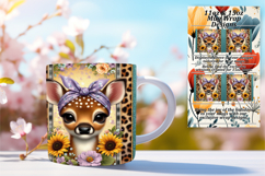 Warm 11oz Mug Wrap Png Artwork , Cute Animals Product Image 1