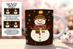 Sophisticated 15oz Mug Wrap Png Design , Snowman Product Image 1
