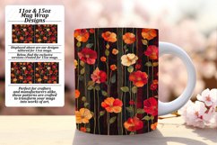 Spring Flower &amp; Stripe Mug Wrap - Delightful Blossoms Product Image 1