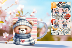Whimsical 15oz Mug Wrap Png Artwork , Teddy Bear Product Image 1