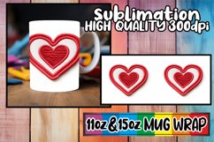 Cupid's 3D Floral Mug Wrap - Valentine's 11oz &amp; 15oz Product Image 1