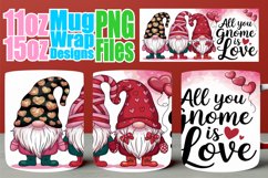 Cozy thoughts 11oz 15oz sublimation wrap, Love Gnome Product Image 1