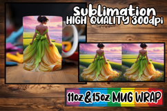 Breathtaking style sublimation 11oz 15oz mug wrap, Women Product Image 1
