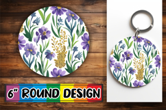 Luminous Ornaments Round Design, Flower Pattern Product Image 1