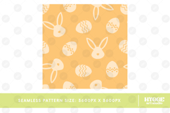 Easter Eggs Bunny Seamless Pattern PNG Sublimation Product Image 11