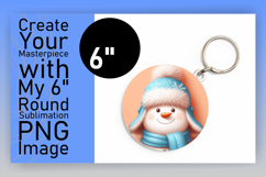 Charming Round Design for Sublimation , Snowman Product Image 1