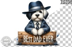Best Dad Ever Sublimation - Father&#039;s Day Dog Clipart PNG Product Image 1