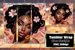 Black Woman's Grace 3D Tumbler 20oz Product Image 1