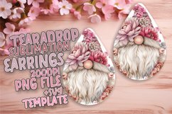 Enchanted Gnome Elegance: Watercolor Teardrop Delights Product Image 1