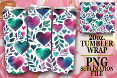 RADIANT GLOW 20oz TUMBLER WRAP, Heart Product Image 1