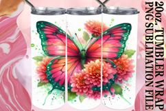 Enchanted days 20oz tumbler wrap, Butterfly Product Image 1