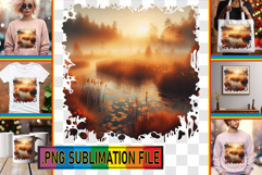 RADIANT TOTE BAG Designs PNG, Autumn Product Image 1