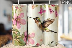 Hummingbird Flowers Tumbler Wrap - High Quality 300 Dpi Product Image 1