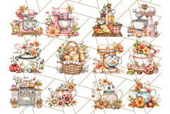 Whimsical Cottagecore Kitchen Clipart, Retro Coral PNG Decor Product Image 7