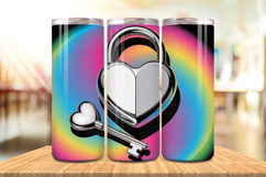 Valentine’s Day Love Lock &amp; Key Tumbler Wrap PNG Big Bundle Product Image 3