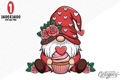 Valentine Gnome Sublimation Clipart - High Quality Design Product Image 4