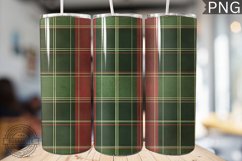 Green Christmas Plaid Tumbler Wrap - High Quality 300 Dpi Product Image 1