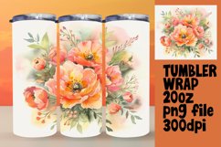 Tumbler Wrap Pattern 20oz Vibrant Floral Sublimation Product Image 1