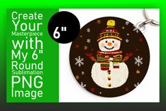 Charming Round Design for Sublimation , Snowman Product Image 1