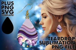 Precious Teardrop Earrings Design, Pattern Product Image 1