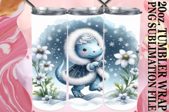 RADIANT GLOW 20oz TUMBLER WRAP, Cute Dino Product Image 1