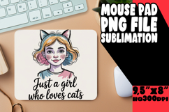 whimsical MOUSE MAT Fun Ideas, Just A Girl Product Image 1