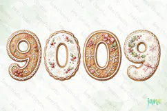 Christmas Cookie Number Clipart Product Image 1