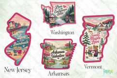 Valentine 50 US States Clipart Product Image 1