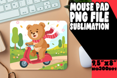 JOYFUL MOUSE PAD PNG ART, Cute Bear Product Image 1