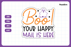 Halloween Small Business Packaging Sticker | Boo! Happy Mail Product Image 3