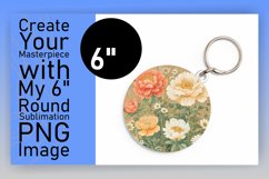 Vintage Floral Round Sublimation Display Product Image 1