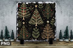 Christmas Tree Square Sublimation Slate Design Product Image 1