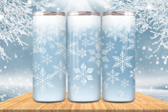 Winter Wonderland Snowflake PNG Tumbler wrap Design Bundle Product Image 7