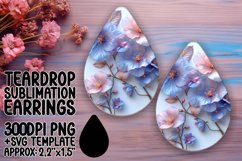 Colorful Springtime Teardrop Earrings: Sublimation Beauty Ed Product Image 1