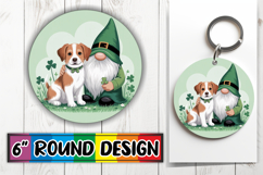 Cute Watercolor Spring Animals Round Design PNG Product Image 1