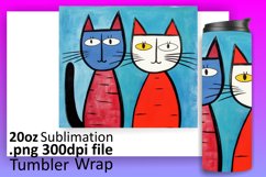 Rainbow of Feline Friends: Tumbler Wrap Sublimation Product Image 1