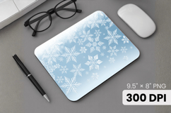 Winter Wonderland Snowflake PNG, Icy Tree Mouse Pad Design Product Image 1