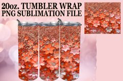 Sparkling Floral Leopard Tumbler Graphic: Sublimation - 20oz Product Image 1